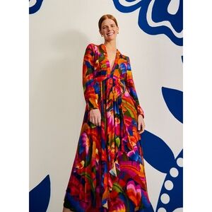 Farm Rio Rainbow Forest Maxi Dress | Size Small